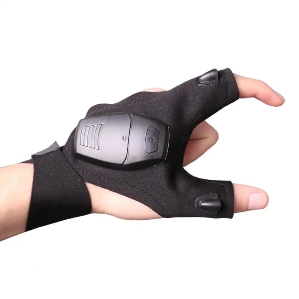 LED Fingerless Gloves with Waterproof USB Rechargeable