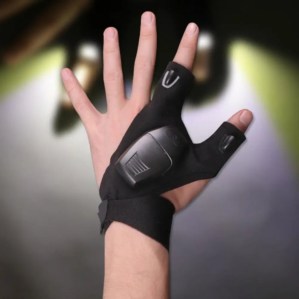 LED Fingerless Gloves with Waterproof USB Rechargeable