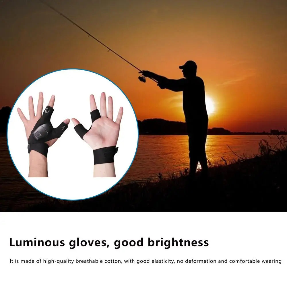 LED Fingerless Gloves with Waterproof USB Rechargeable